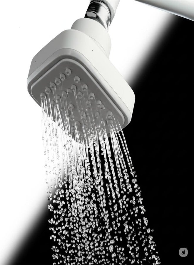 SAKPACK Rainfall Shower Head with Adjustable Arm - 8 Inch Stainless Steel Rain Shower, Full Body Coverage, Water Saving Design for Bathroom Easy Installation - Image 2